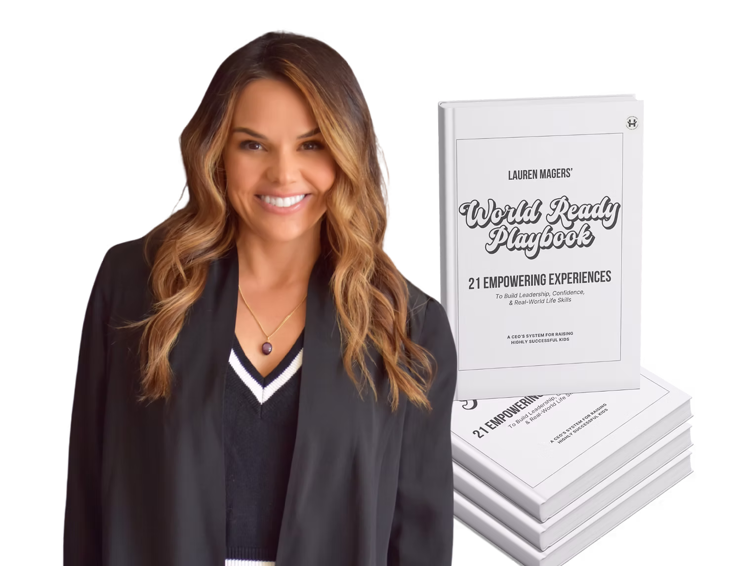 The World Ready Playbook book cover featuring Lauren Magers' guide to raising confident, capable kids who thrive in any environment